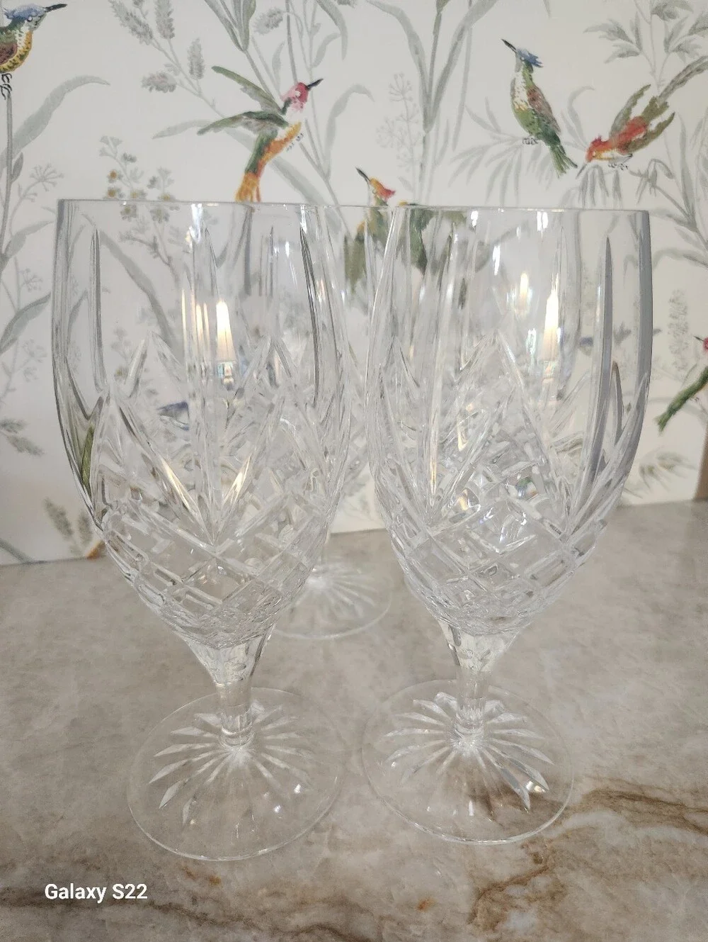 Provence Crystal Cut Iced Tea Glasses - Clear Stemware Set Of 4